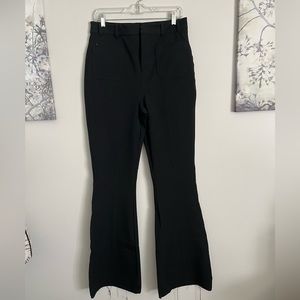 Reiss women’s slacks with raw hem bell bottoms size 10